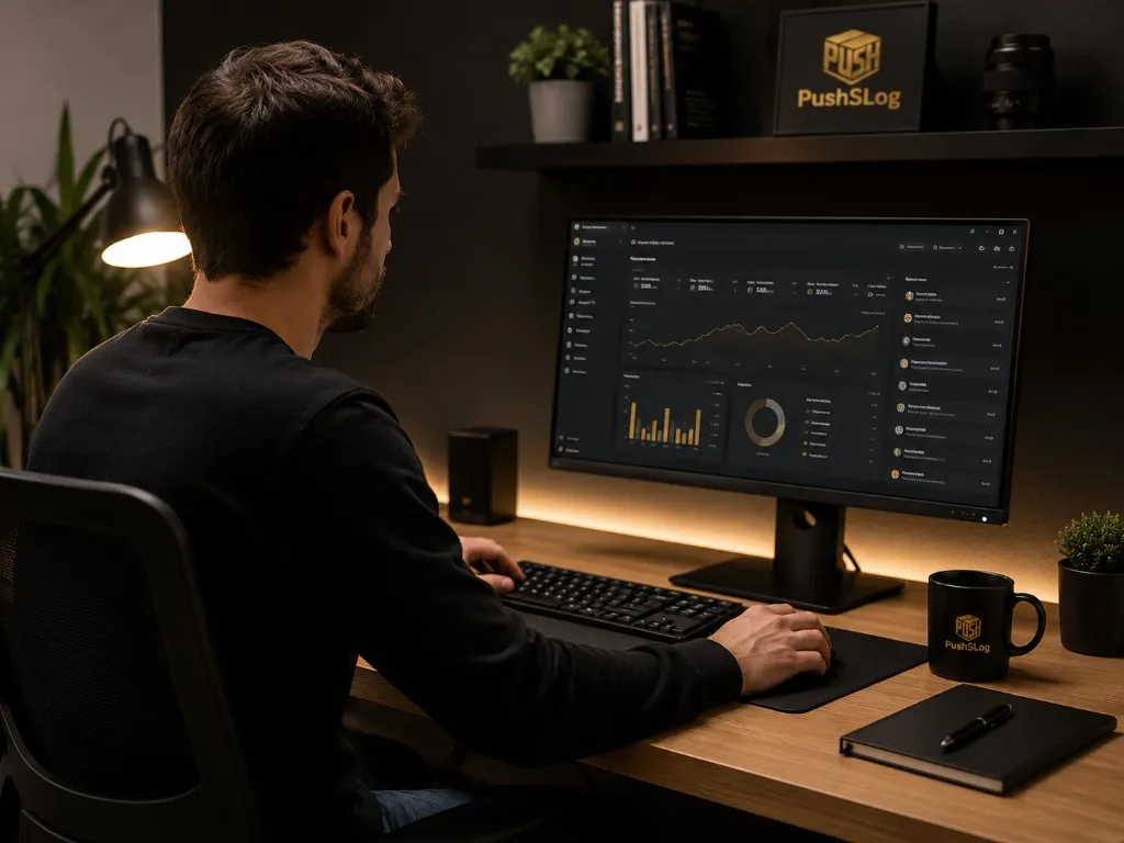 Operador revisando PushSLog